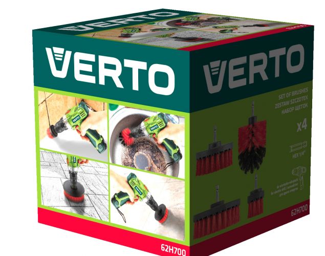 VERTO 4PCS SET DRILL BRUSH 