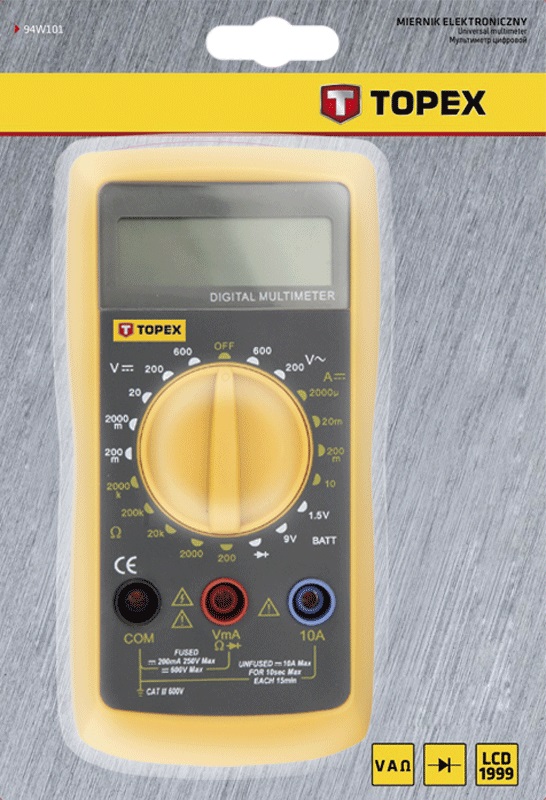 TOPEX UNIVERSAL ELECTRONIC MULTIMETER 