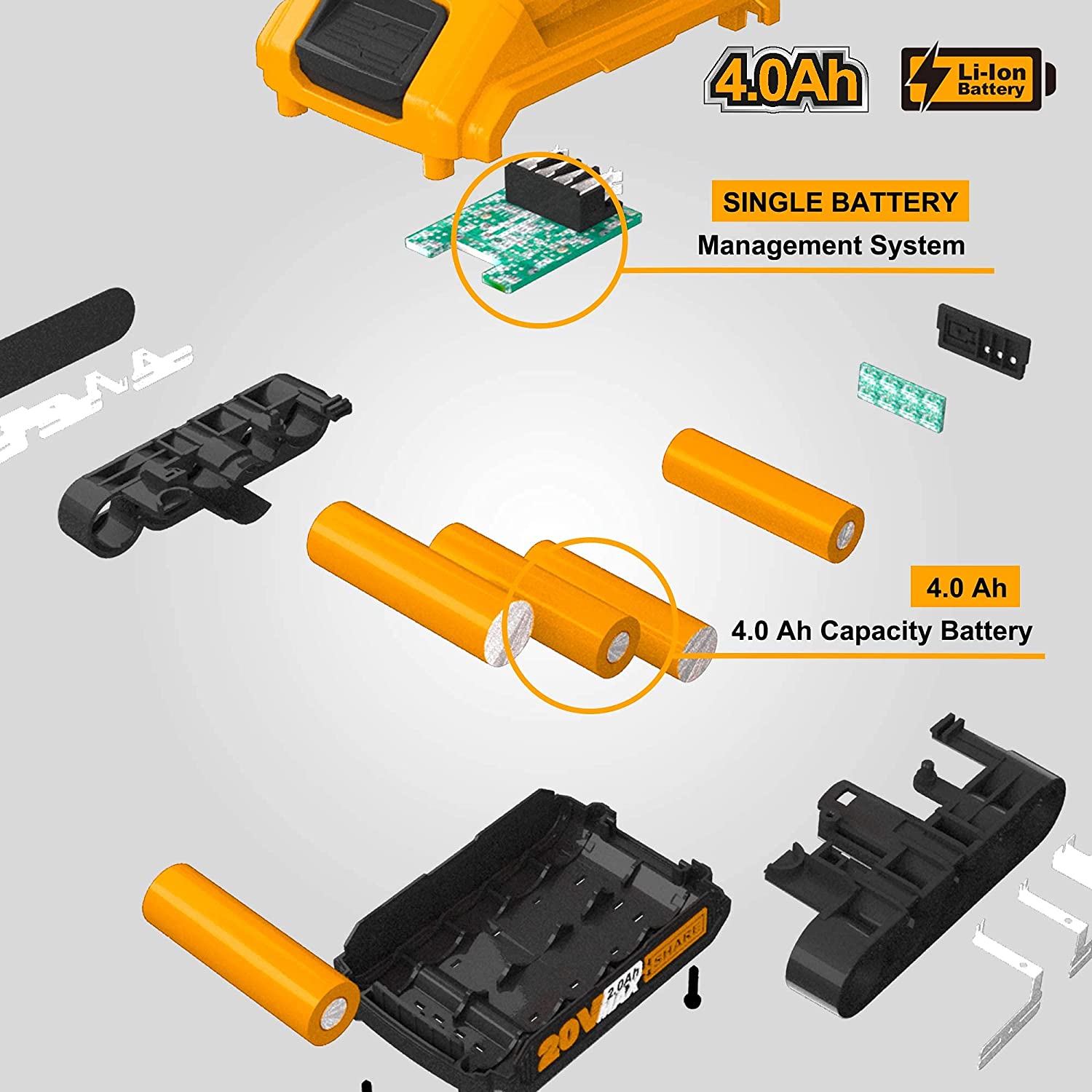 INGCO FBLI2002 LITHIUM BATTERY 4AH 20V