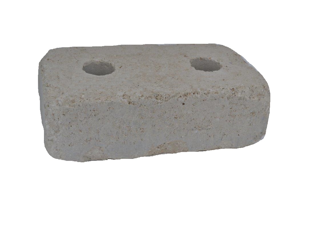 BRICK RUSTIC 20CM X 12.5CM X 40CM WHITE WITH HOLE