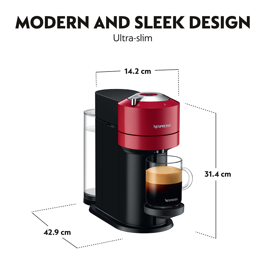 NESPRESSO VERTUO NEXT COFFEE MACHINE CHERRY RED