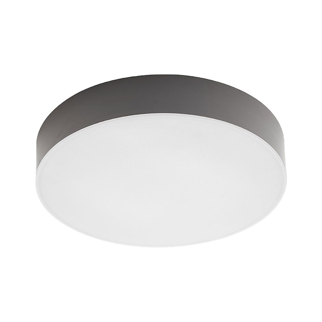 SUNLIGHT LED 21W CEILING LIGHT ROUND DARK GREY 1900LM 3CCT IP65 Ø320xW63MM