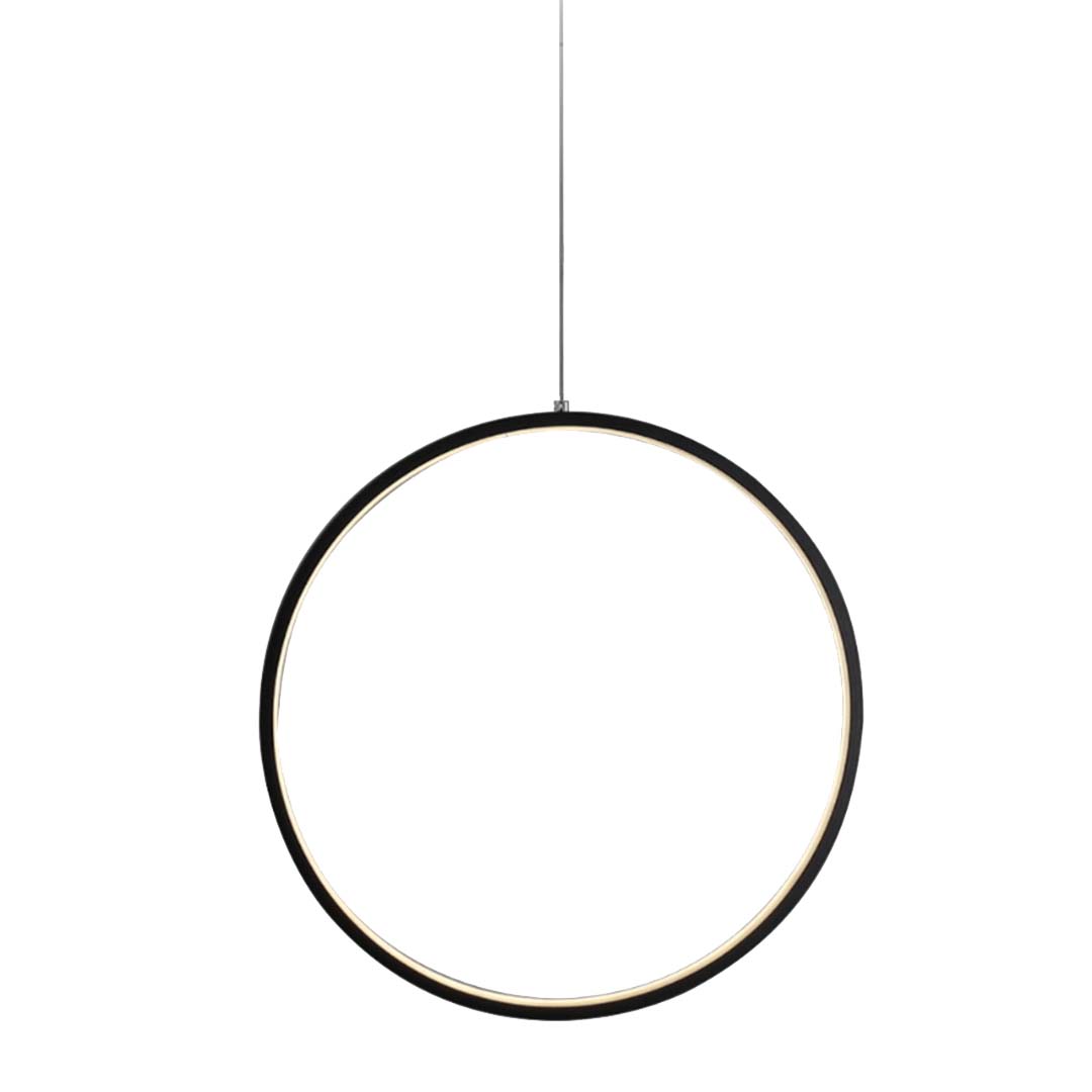 SUNLIGHT 'CHRISTINA' LED 19W PENDANT LIGHT CIRCLE BLACK 1150LM 4000K Ø400xH1200MM