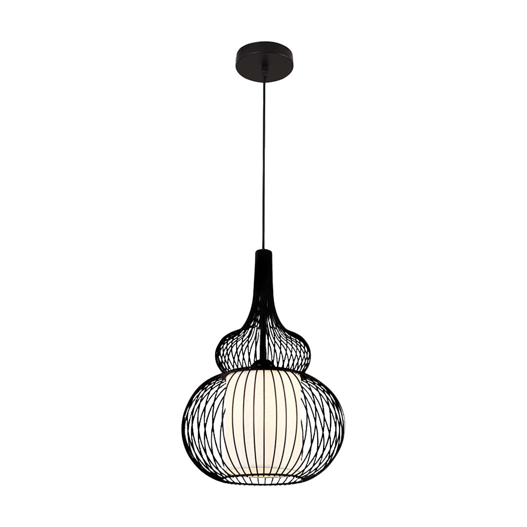 SUNLIGHT 'FADEL' 1xE27 (MAX.40W) PENDANT LIGHT BLACK+WHITE Ø300xH1200MM