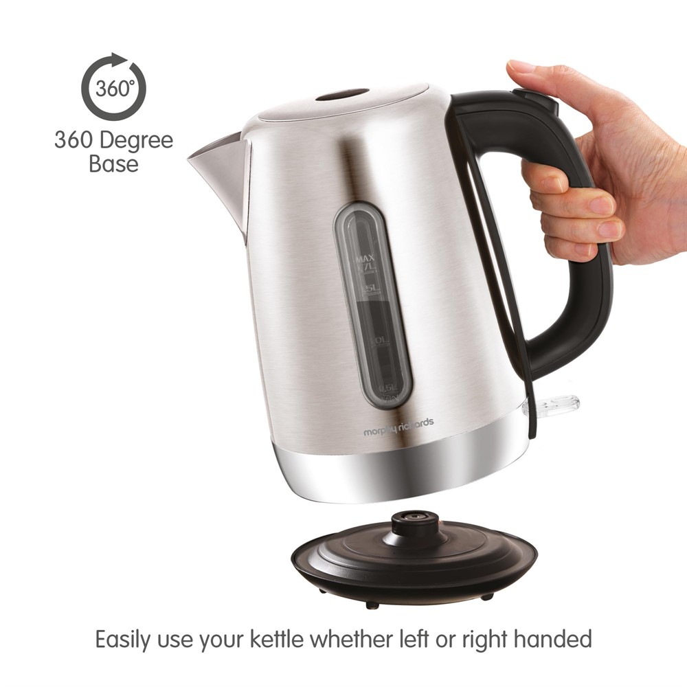 MORPHY RICHARDS 102786 EQUIP KETTLE 3000W 1.7L BRUSHED STAINLESS STEEL