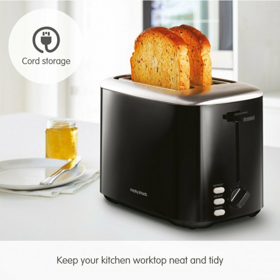 MORPHY RICHARDS 220064 EQUIP 2 SLICE TOASTER 800W BLACK