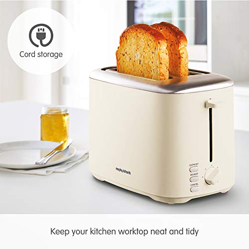 MORPHY RICHARDS 220066 EQUIP 2 SLICE TOASTER 800W CREAM