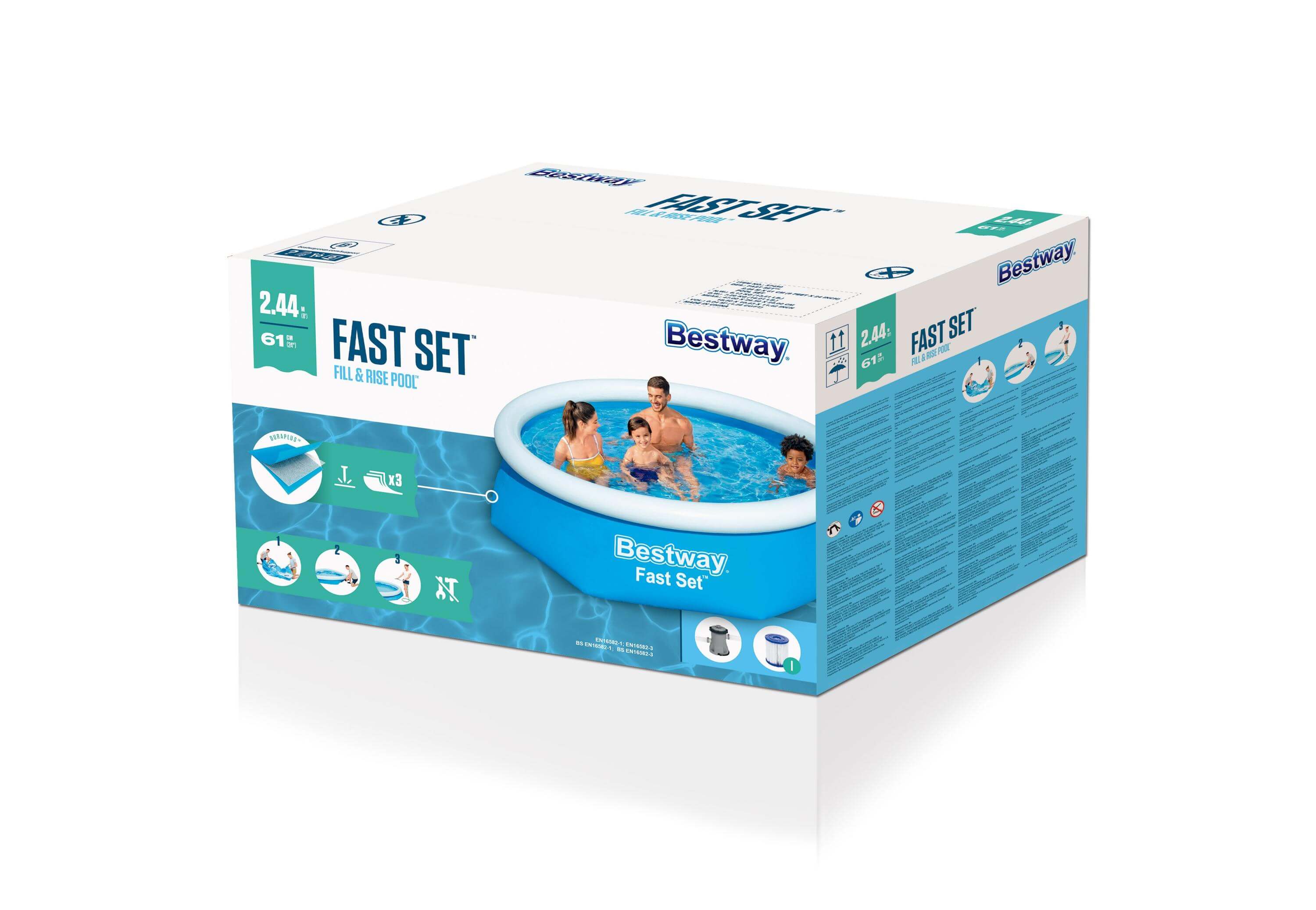 BESTWAY 57450 FAST SET POOL 244X61CM