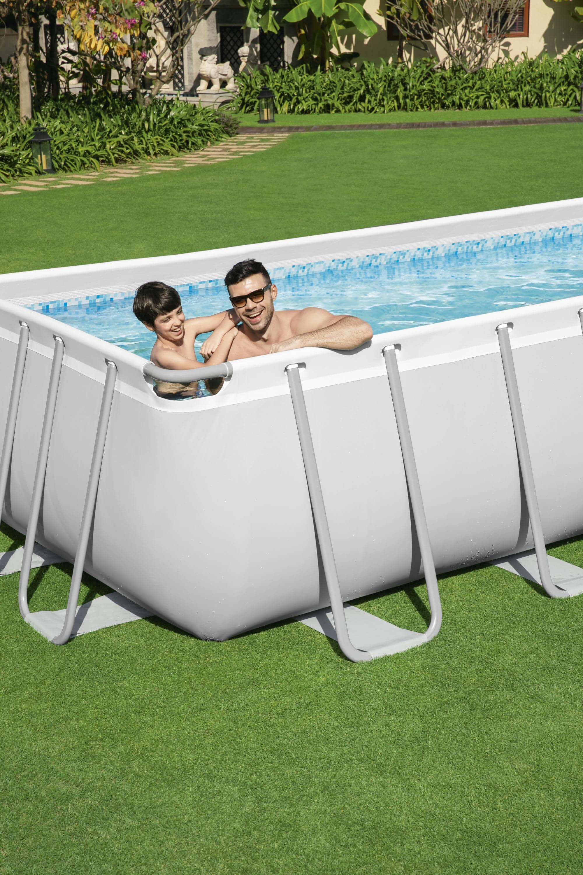 BESTWAY 56466 POWER STEEL FRAME RECTANGULAR POOL 549X274X122CM SA