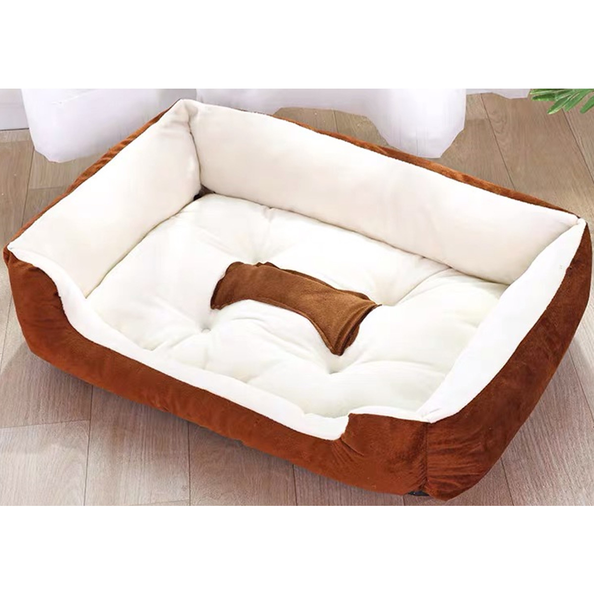 HOMESTAR PET RECTANGULAR PLUSH BED 60X43CM