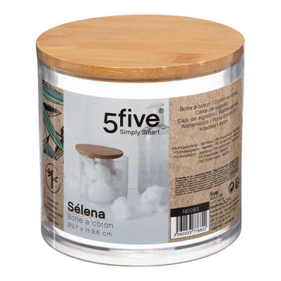 5FIVE ROUND COTTON BOX SELENA BAMBOO Ø9.7CM