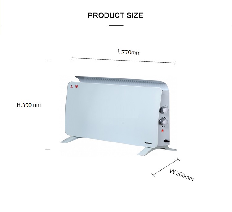 MATESTAR MAT-2001GL GLASS PANEL HEATER 2KW WHITE