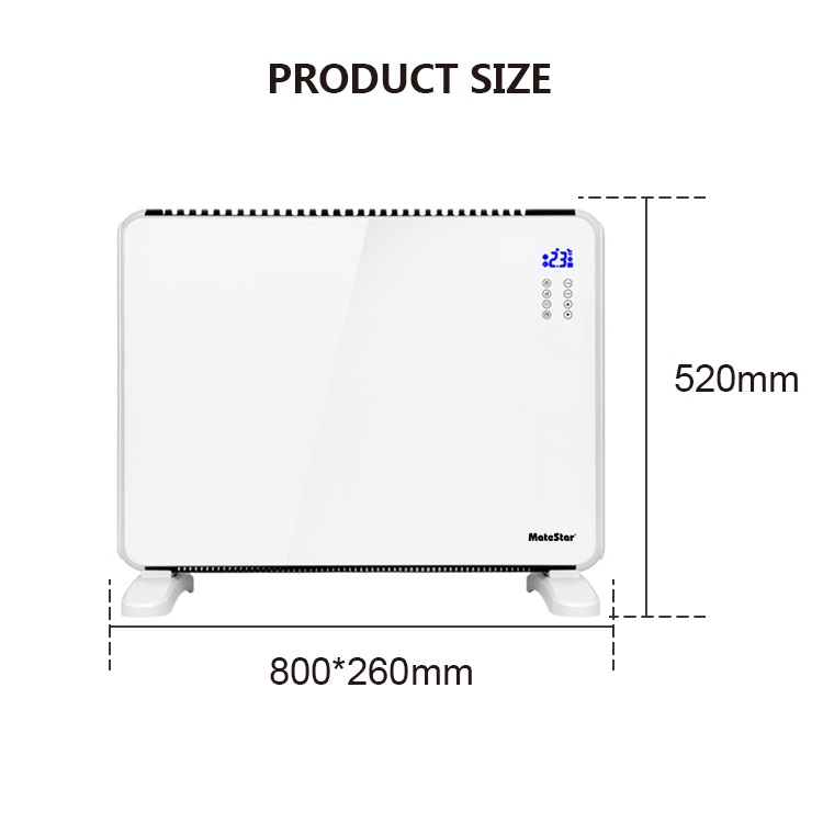 MATESTAR MAT-1920RC GLASS PANEL HEATER 2KW WHITE