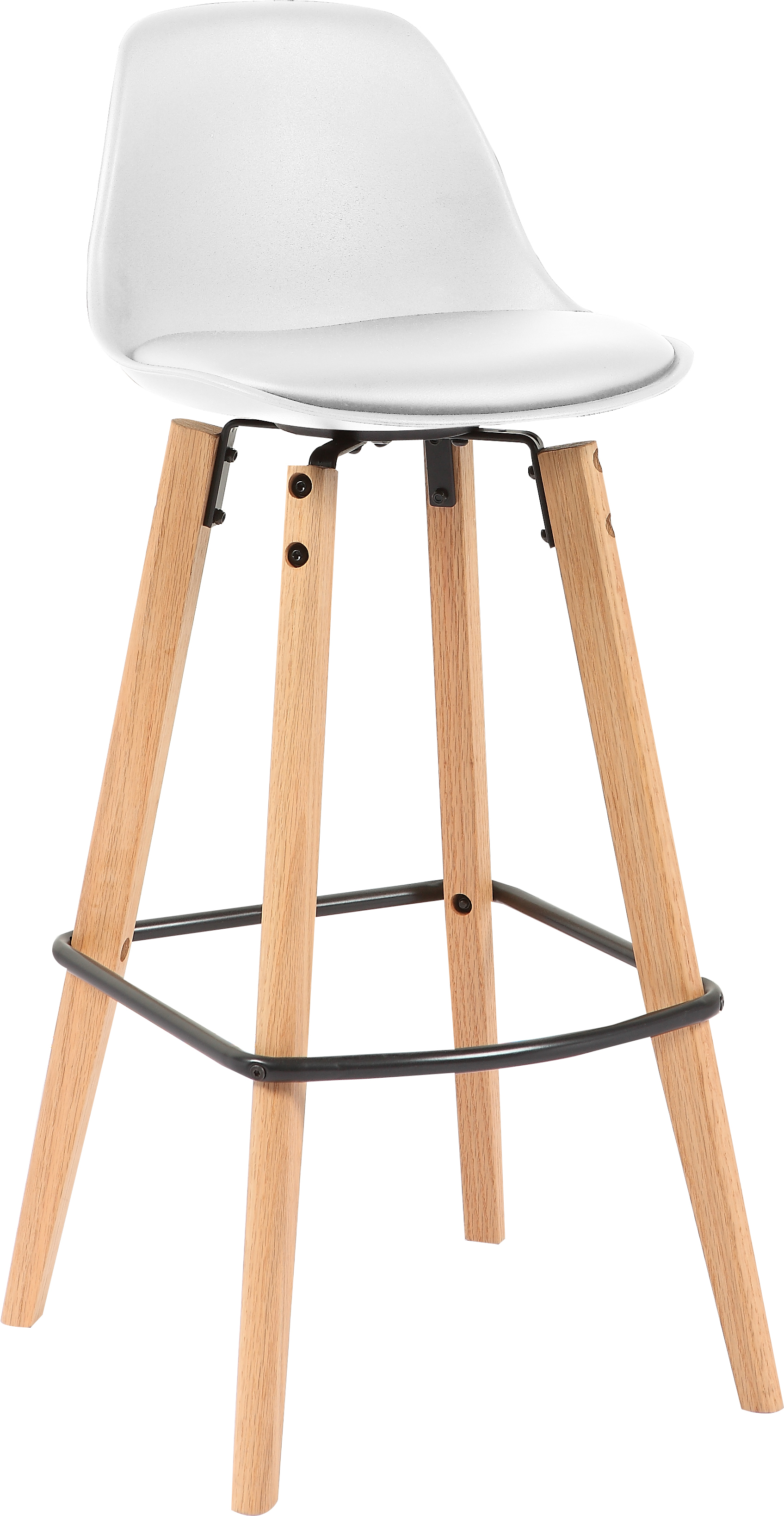 SUPERLIVING BORA BAR STOOL SEAT WHITE 42X48X101CM