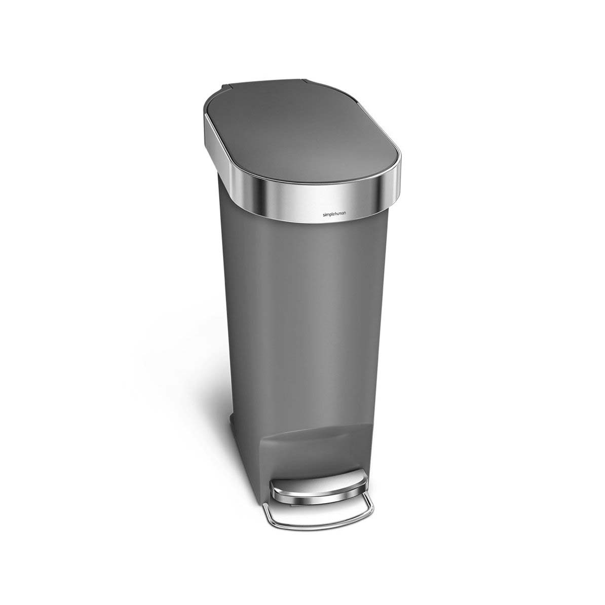 SIMPLEHUMAN SLIM PEDAL BIN 40LTR GREY