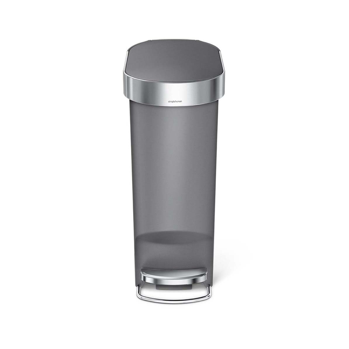 SIMPLEHUMAN SLIM PEDAL BIN 40LTR GREY