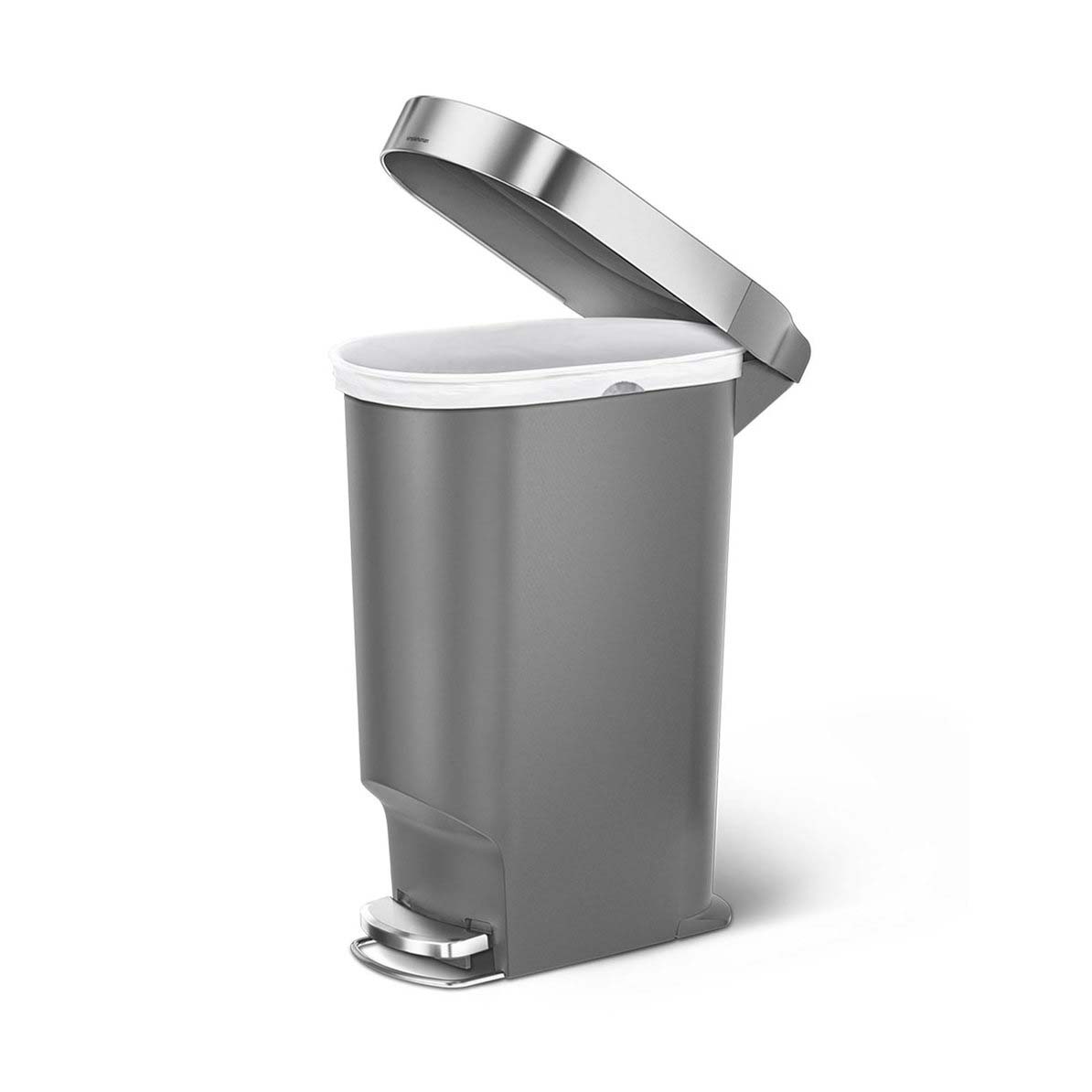 SIMPLEHUMAN SLIM PEDAL BIN 40LTR GREY