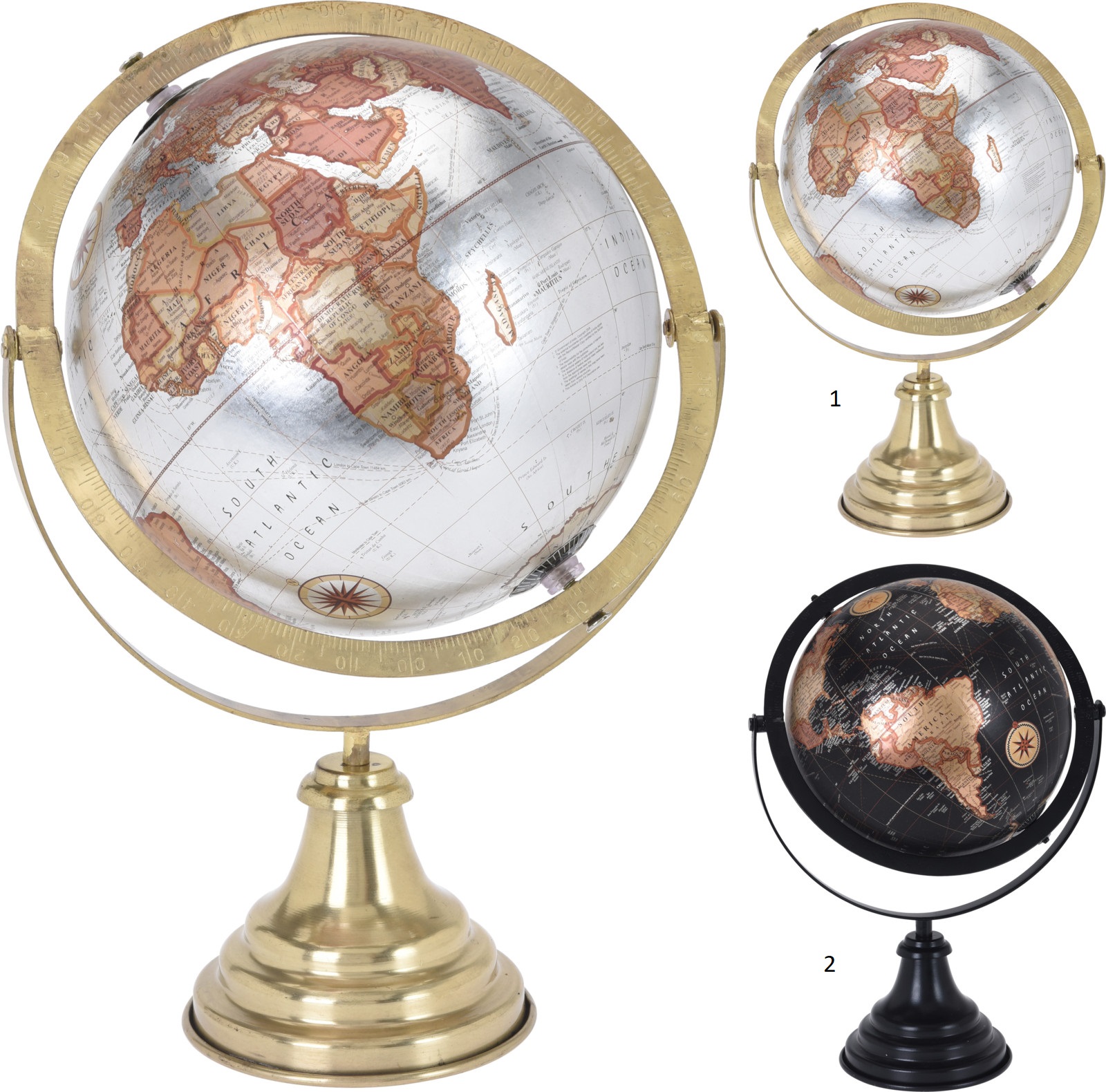 GLOBE 8 INCH METALIC 2 ASSORTED COLORS