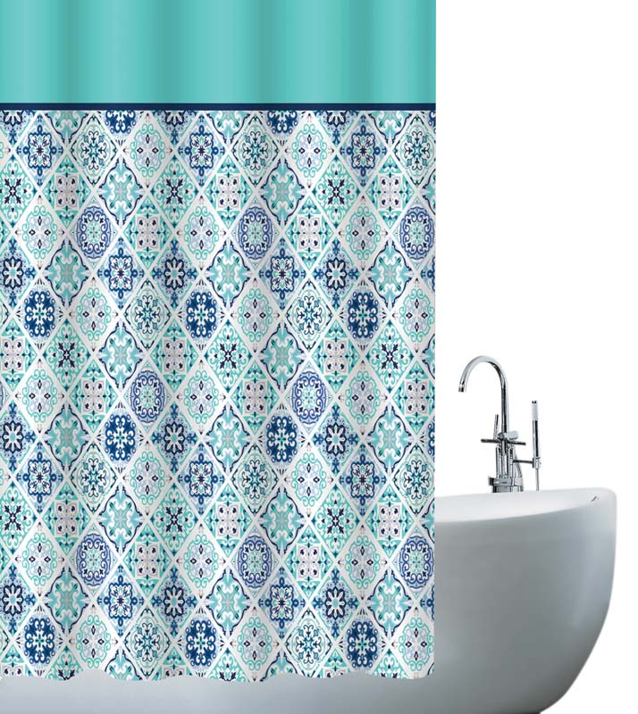 SHOWER CURTAIN 180X180CM POLYESTER GREEN