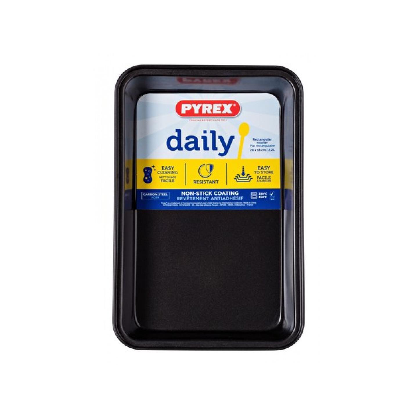 PYREX DAILY RECTANGULAR PAN 28X19CM - 2.2LTR