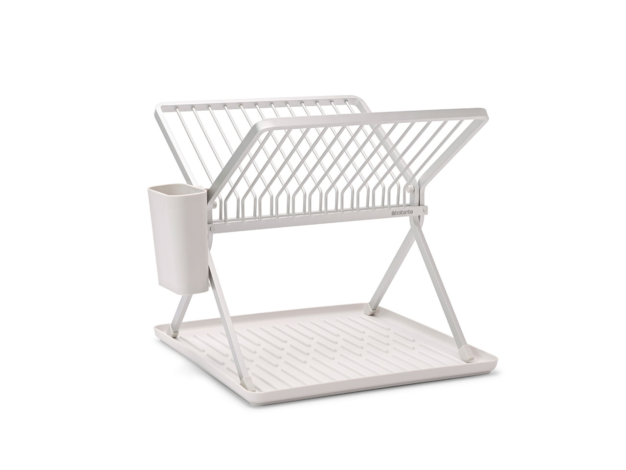 BRABANTIA DISH RACK FOLDABLE ALUMINIUM SMALL LIGHT GREY 37X33X31.5CM