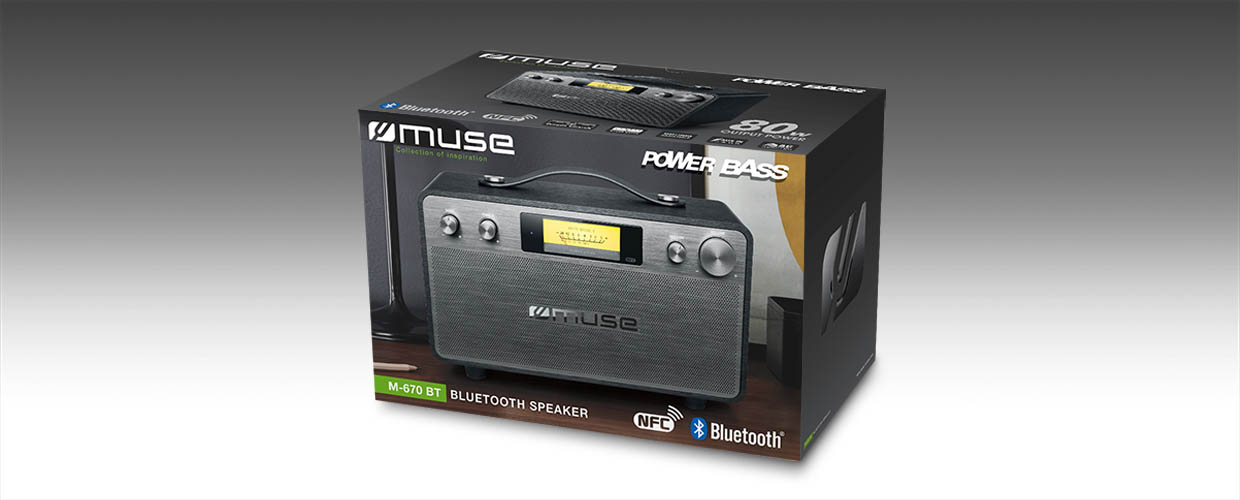 MUSE M-670BT ΗΧΕΙΟ BLUETOOTH 2X20W