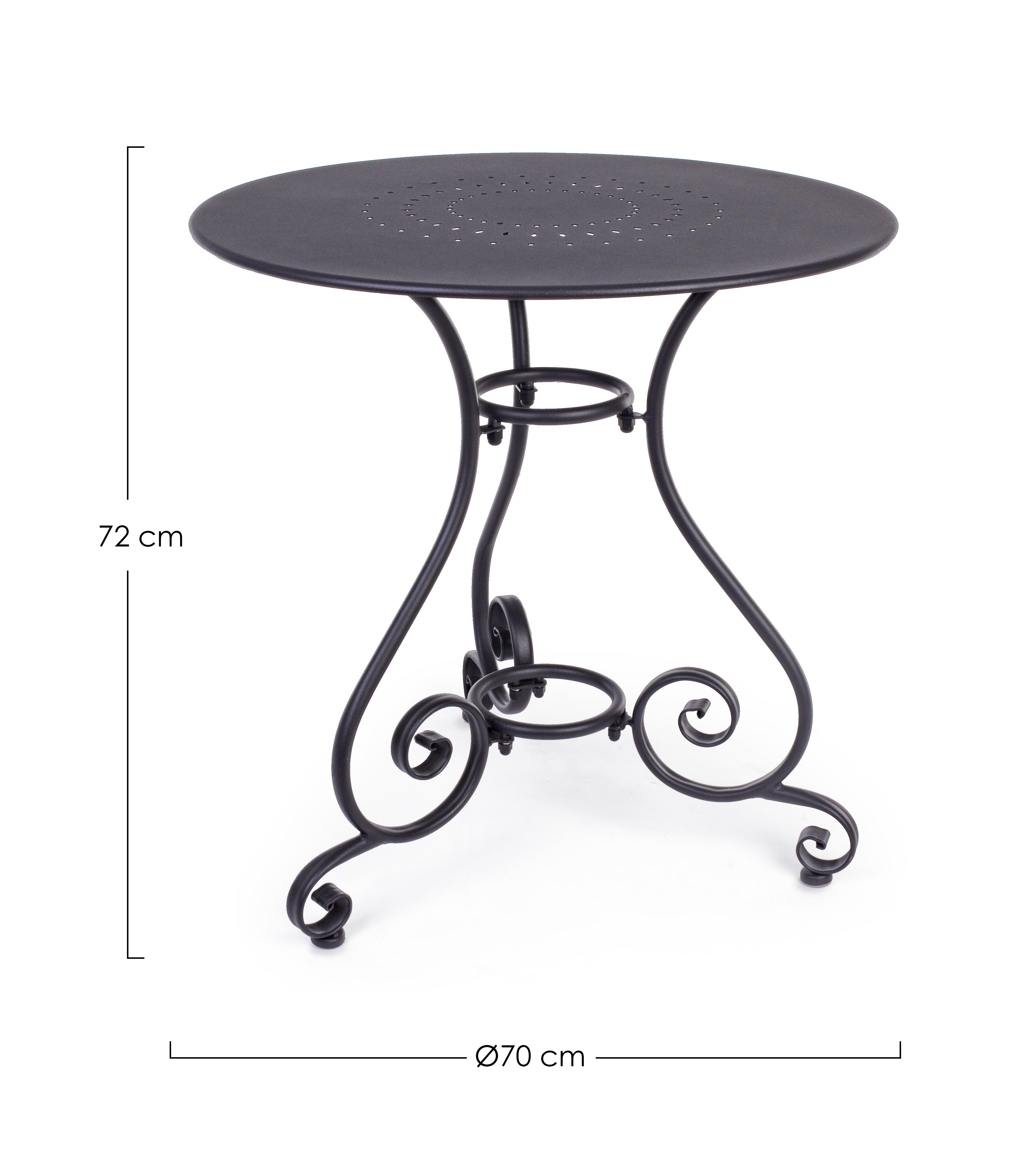 BIZZOTTO ETIENNE TABLE D70CM ANTHRACITE