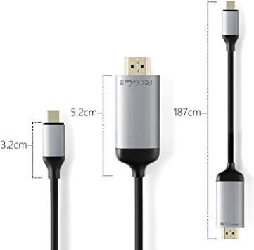 MINIX CABLE 180CM C-TYPE TO HDMI