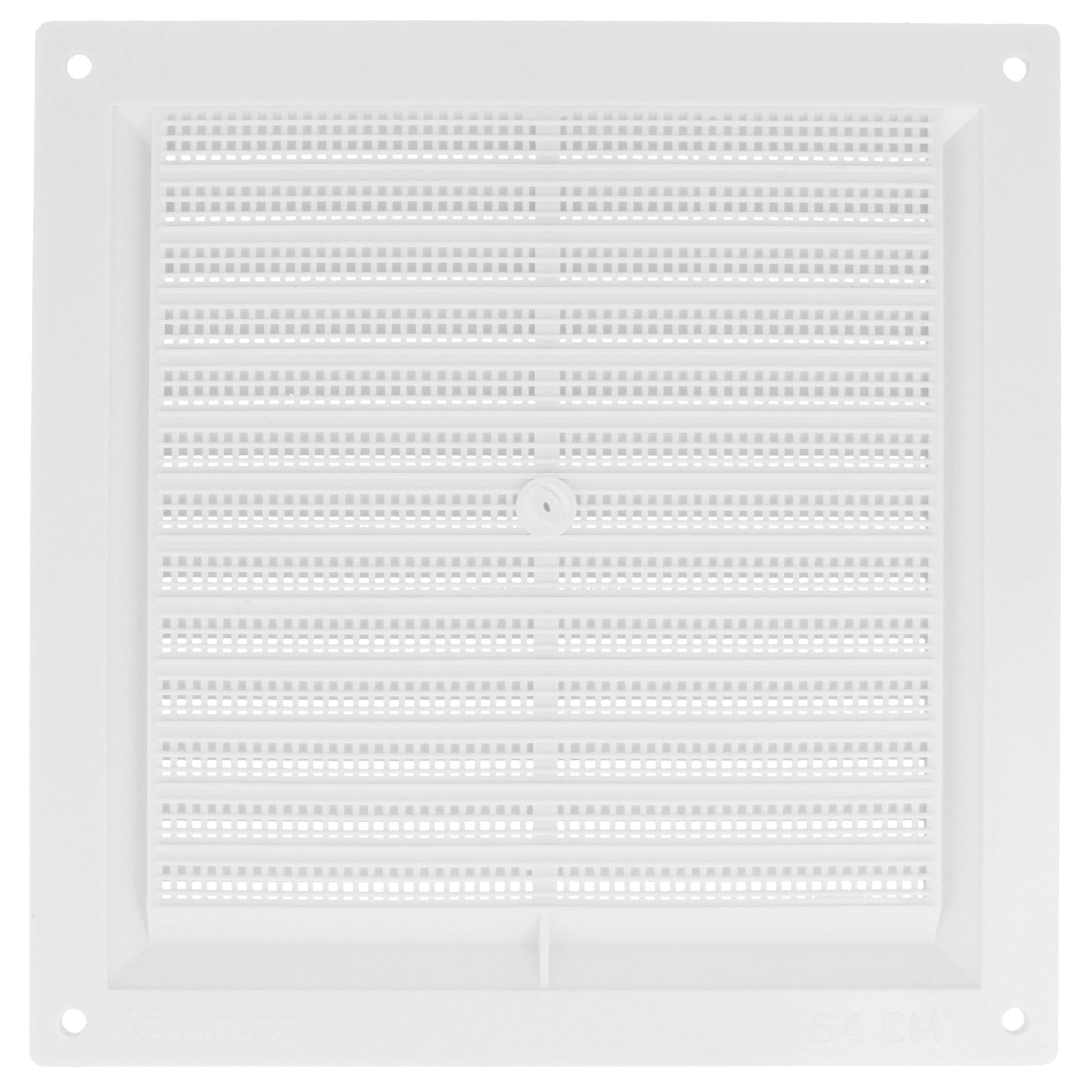 DOOR VENTILATIION GRILL WITH NET 200X200MM WHITE