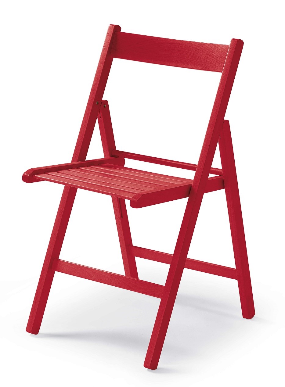 KIRA FOLDING CHAIR 42.5X47.5X79CM - RED