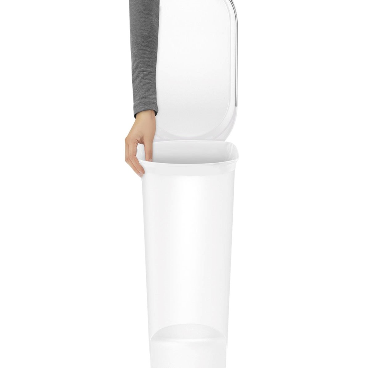 SIMPLEHUMAN PEDAL BIN 40L SLIM WHITE