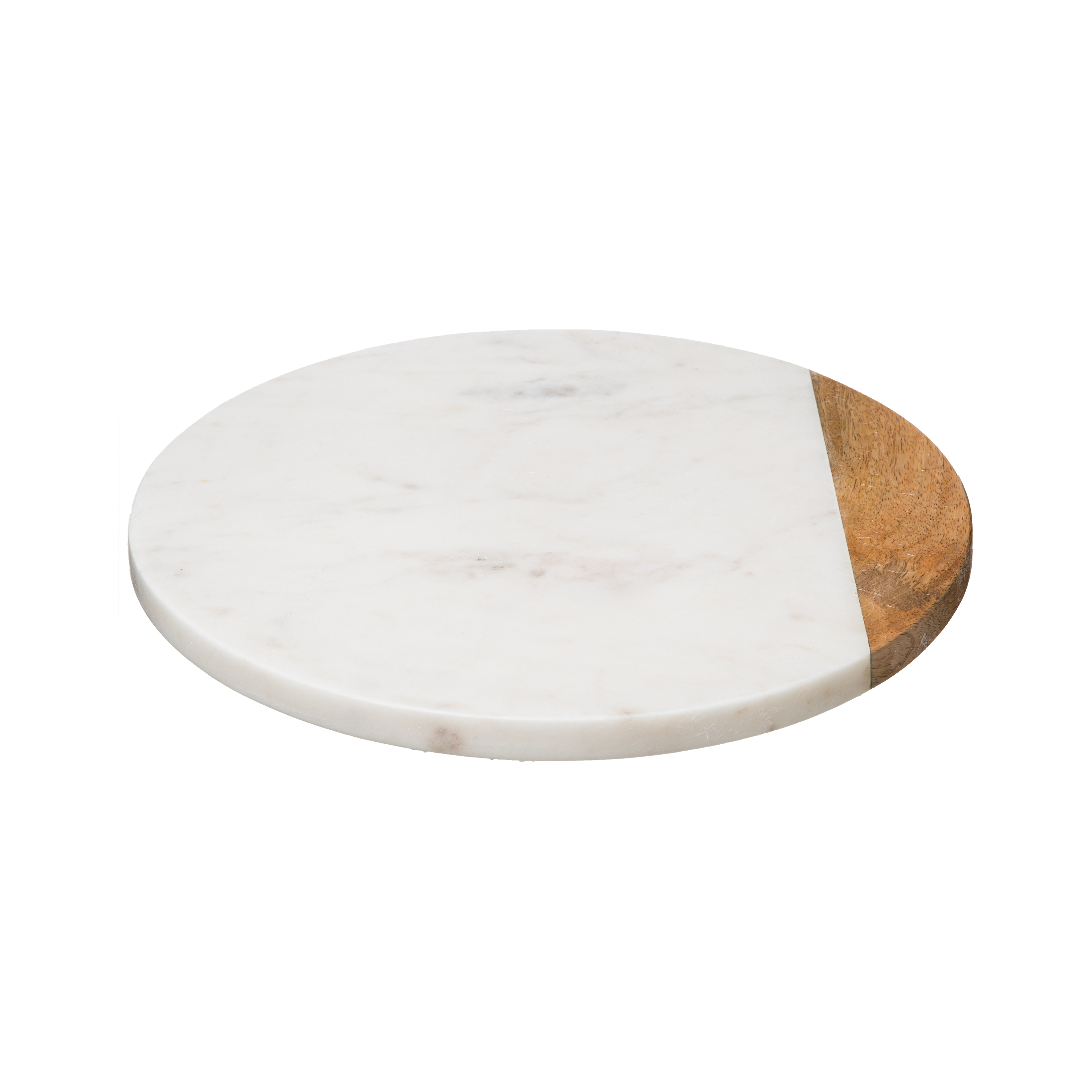 TURNING TRAY MARBLE D30CM WHITE