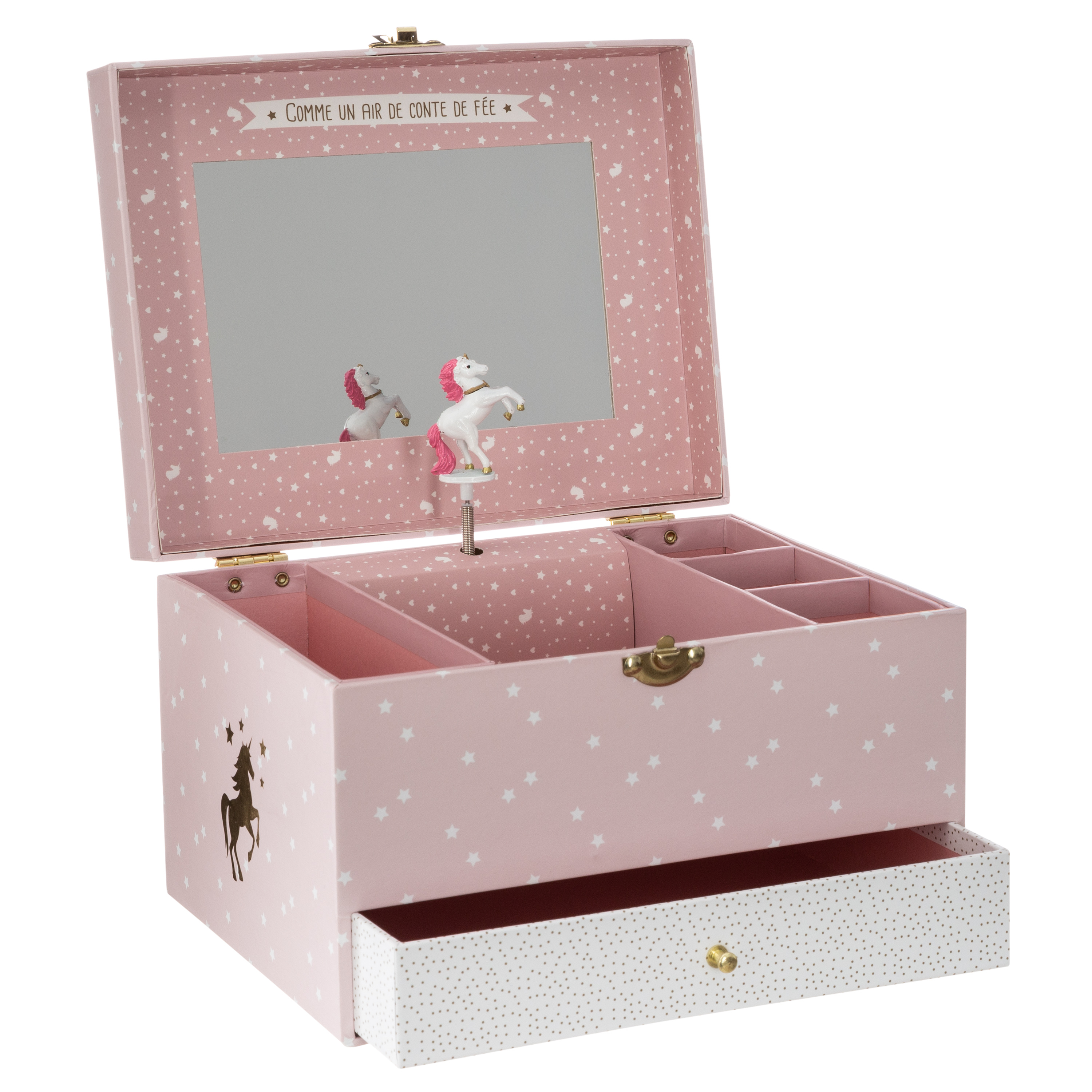 UNICORN MUSICAL BOX 21.5X16.5X14CM