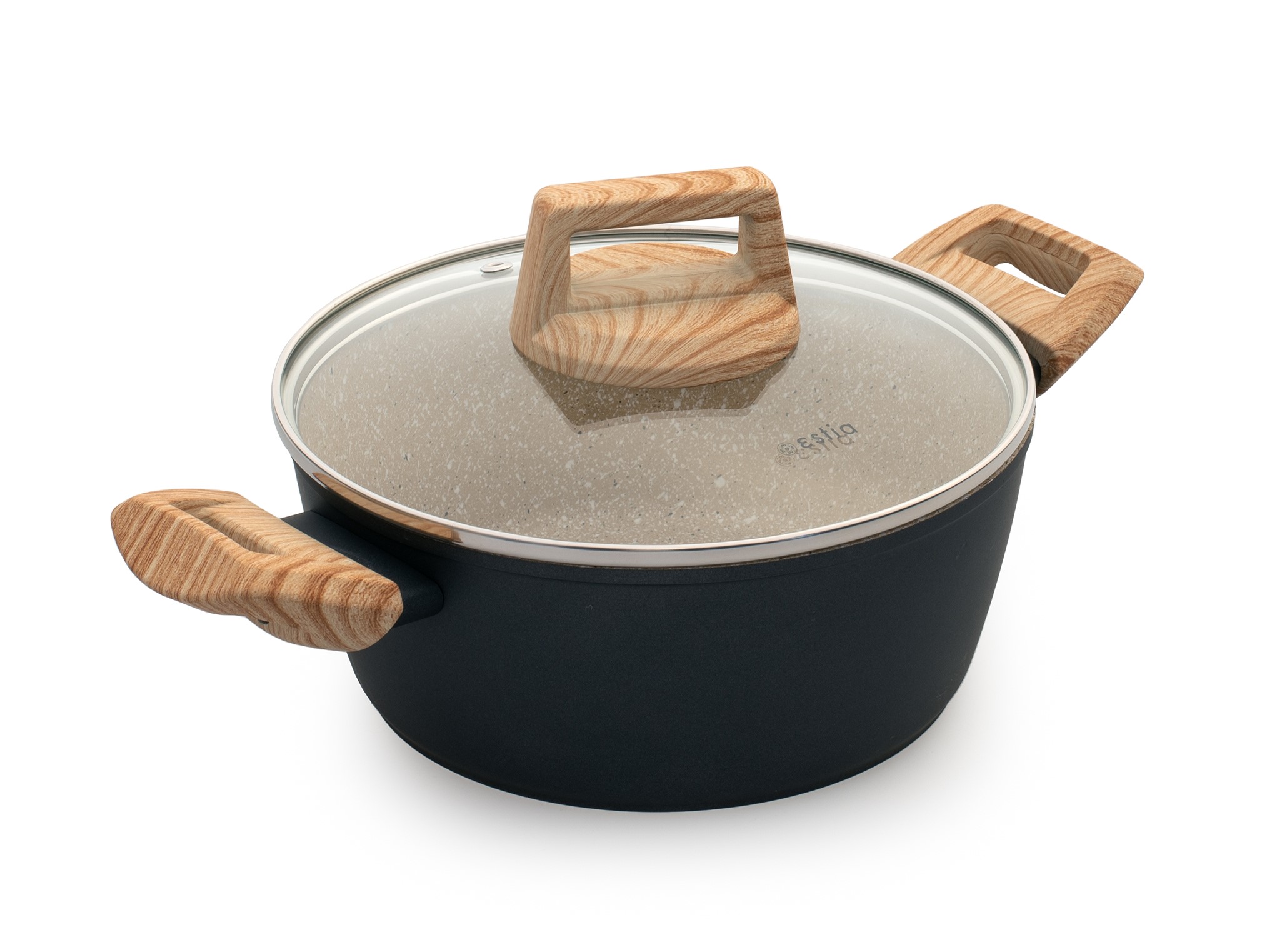 ESTIA EARTH CASSEROLE WITH LID 20CM 2.3L