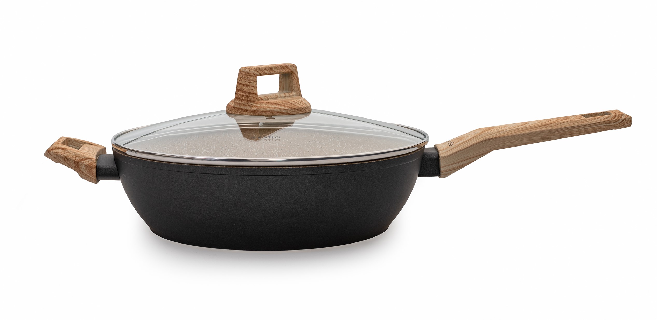 ESTIA EARTH LOW CASSEROLE WITH LID 28CM 4L