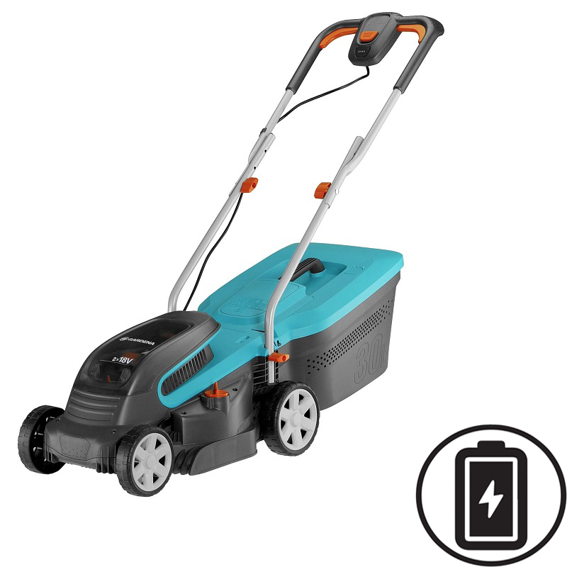 GARDENA POWERMAX 36V P4A SOLO RECHARGEABLE BATTERY LAWN MOWER