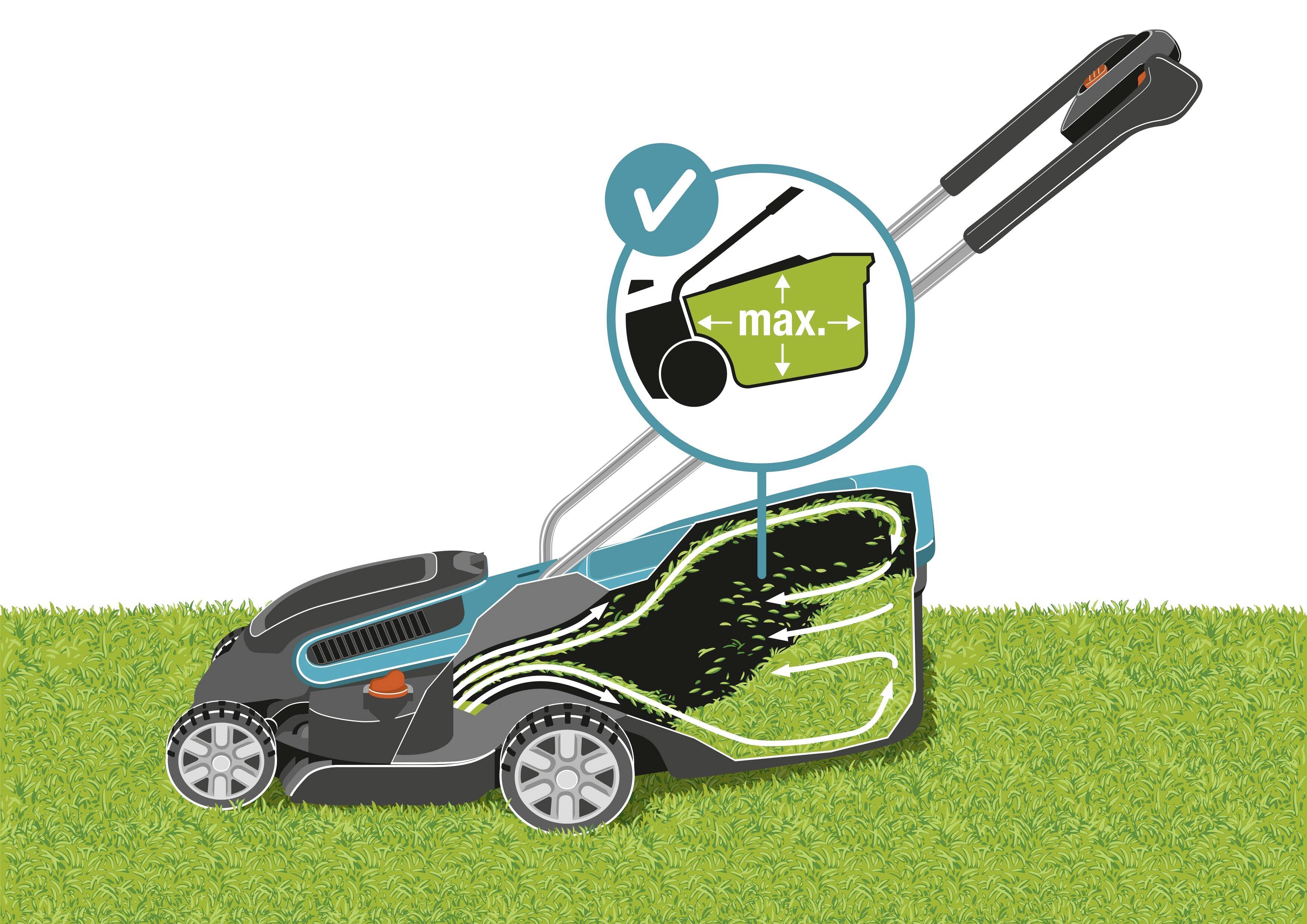 GARDENA POWERMAX 36V P4A SOLO RECHARGEABLE BATTERY LAWN MOWER