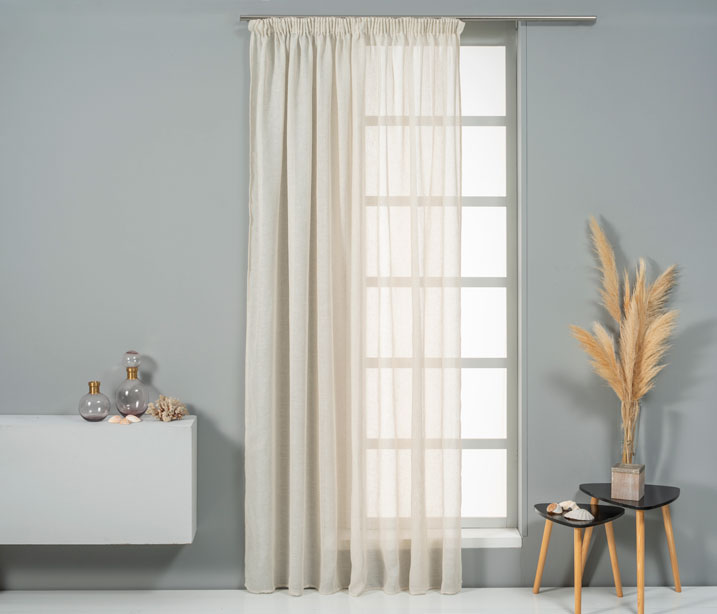 EASYHOME CURTAIN VEGA BEIGE 300Χ270CM