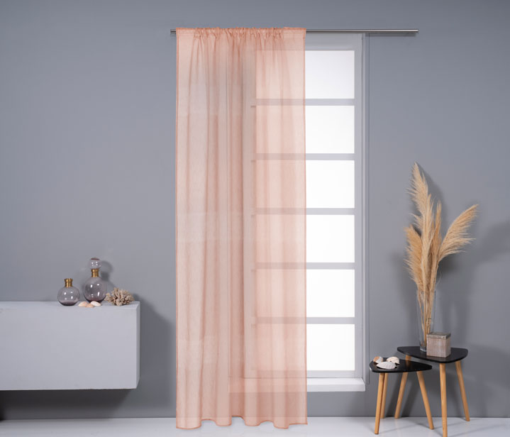 EASYHOME CURTAIN AURORA PINK 140Χ270CM