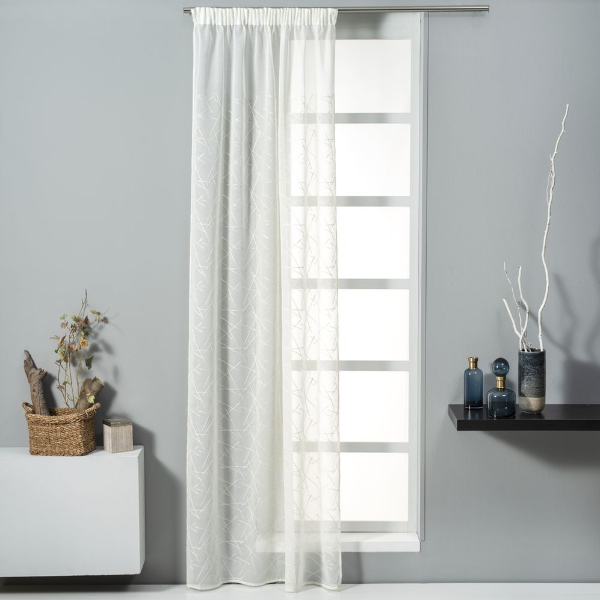 EASYHOME CURTAIN ROSALIND ECRU 140Χ270CM