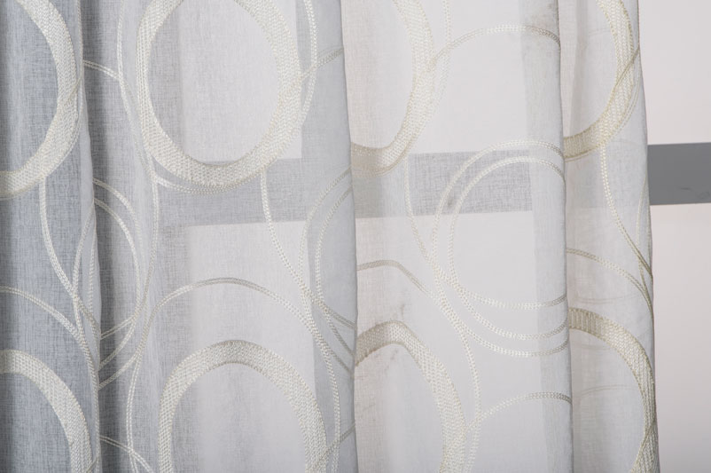 EASYHOME CURTAIN LASERTA WHITE/BEIGE 140Χ270CM