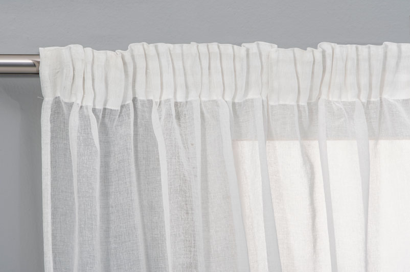 EASYHOME CURTAIN LASERTA WHITE/GREY 140Χ270CM