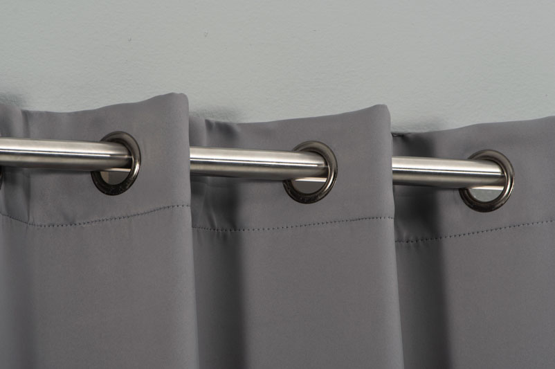 EASYHOME CURTAIN HAMAL DARK GREY 140Χ260CM BLACKOUT