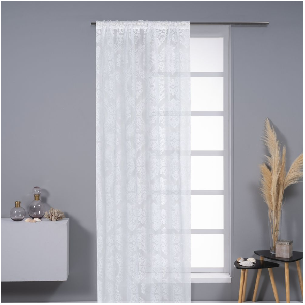 EASYHOME CURTAIN LYRA WHITE 140Χ270CM