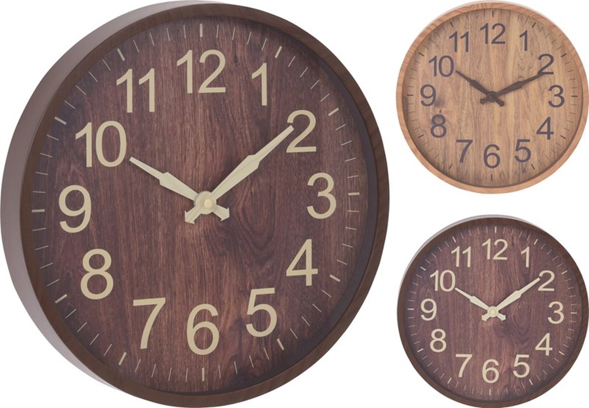 WALL CLOCK 30CM 2 ΔΙΑΦΟΡΕΤΙΚΑ ΣΧΕΔΙΑ