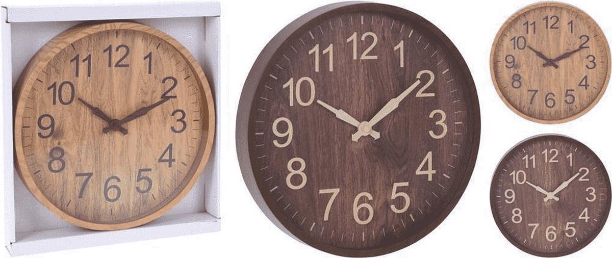 WALL CLOCK 30CM 2 ΔΙΑΦΟΡΕΤΙΚΑ ΣΧΕΔΙΑ