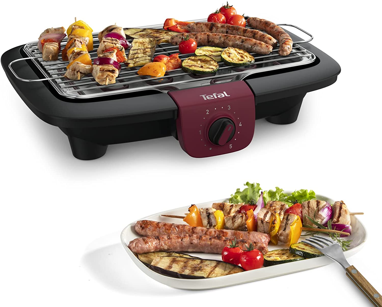 TEFAL BG90E5 BBQ EASYGRILL BLACK/RED 2300W