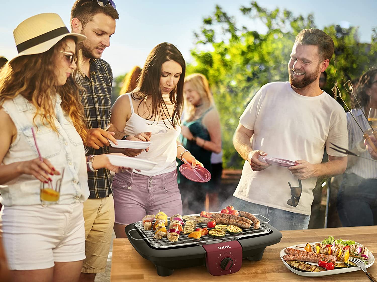 TEFAL BG90E5 BBQ EASYGRILL BLACK/RED 2300W