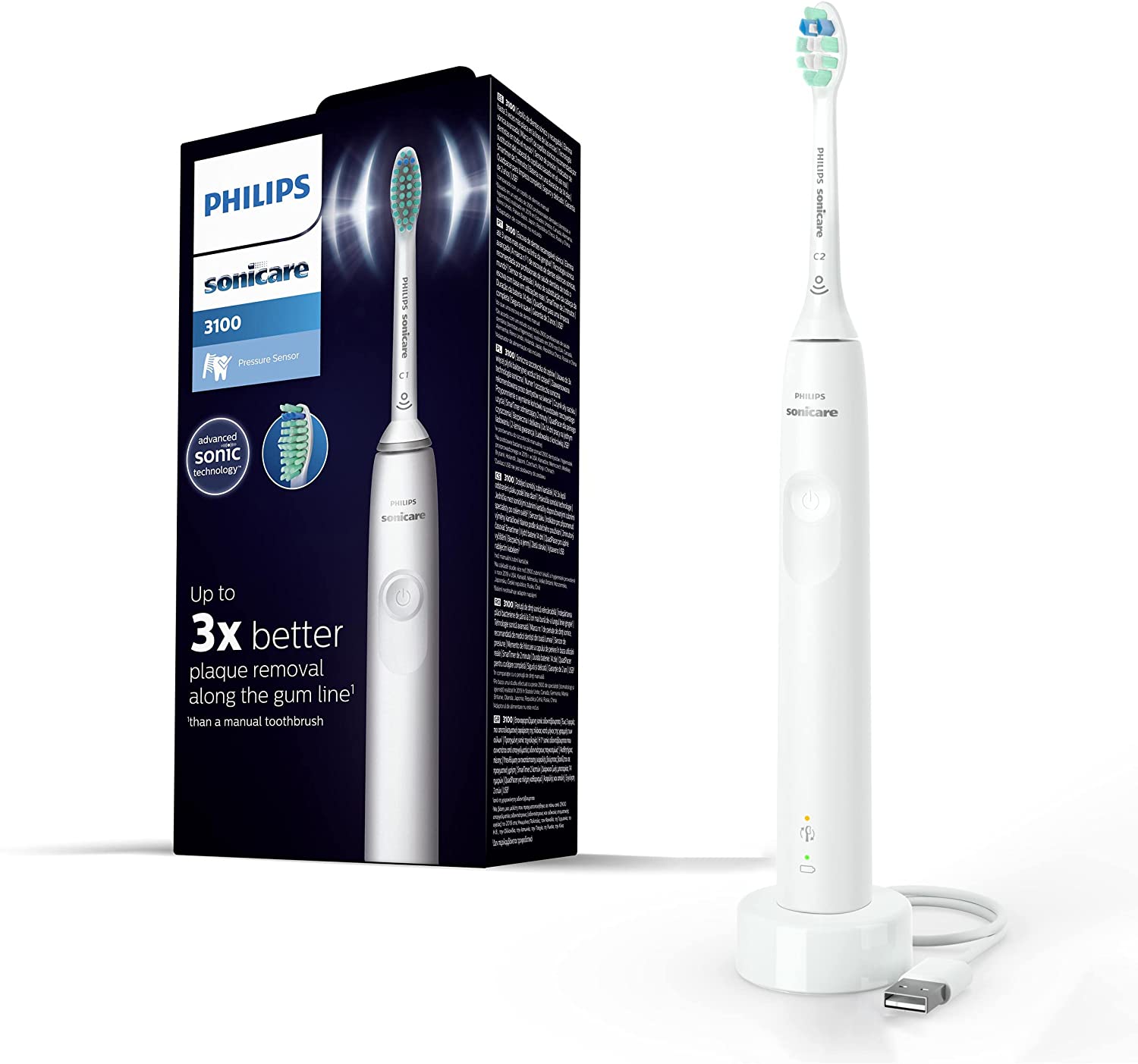 PHILIPS HX3671/13 SONICARE 3100 ΗΛΕΚΤΡΙΚΗ ΟΔΟΝΤΟΒΟΥΡΤΣΑ ΛΕΥΚΗ