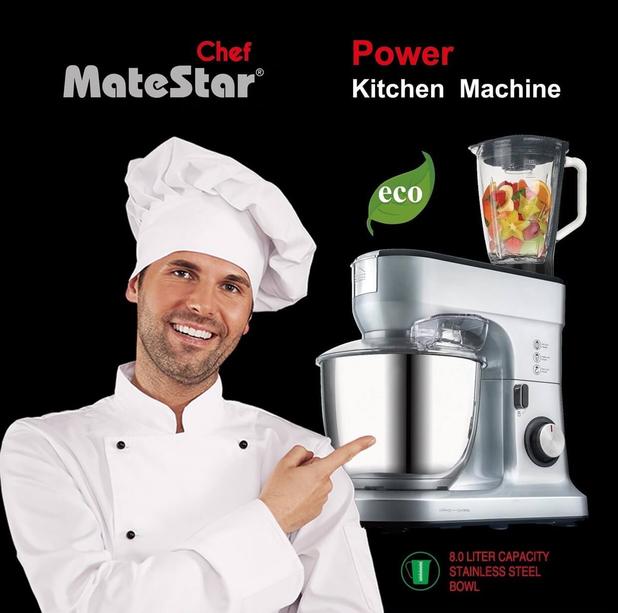 MATESTAR PLM-620 PLATINUM STAND MIXER/ BLENDER 1.5KW